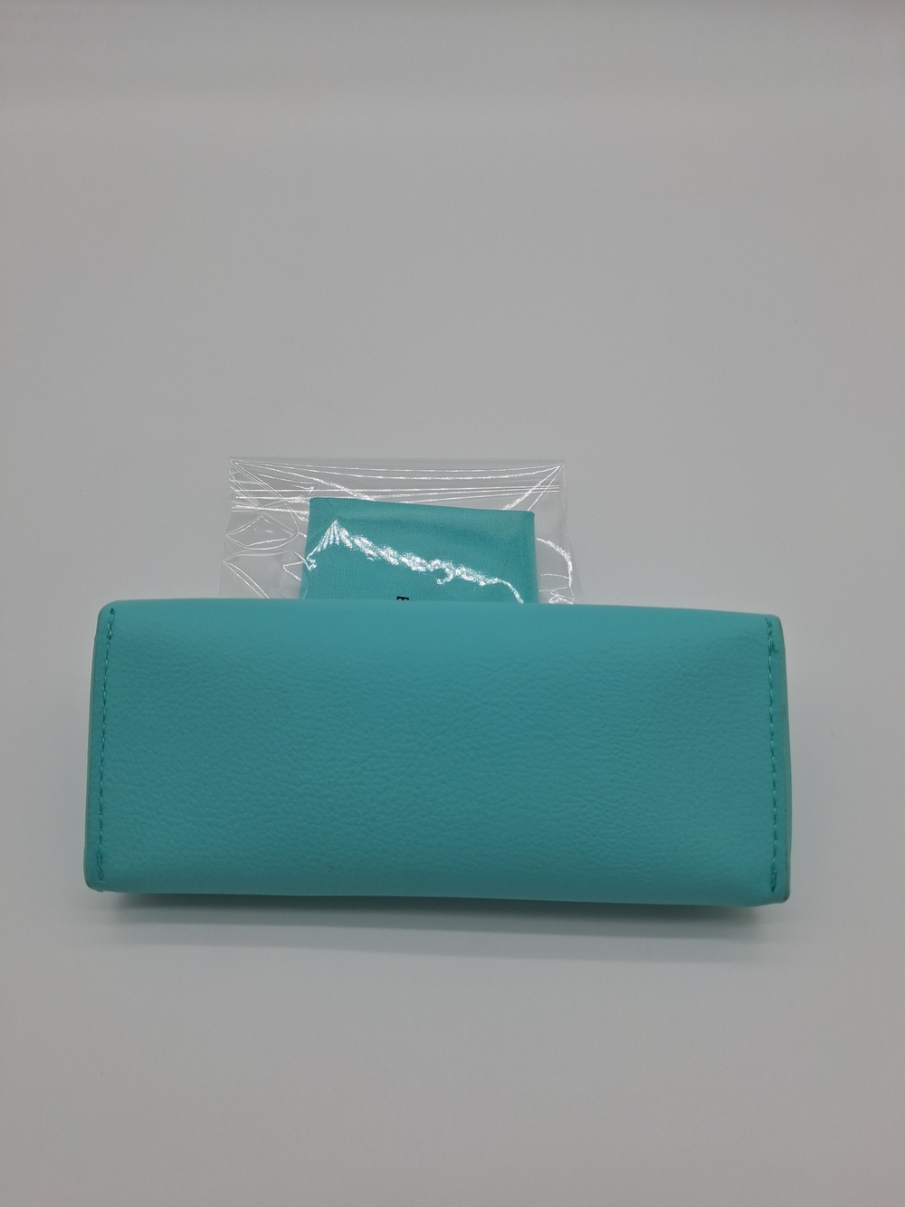 TIFFANY & CO. Blue Eyeglasses Sunglasses Case with Logo Cleaning Cloth - Picture 4 of 8